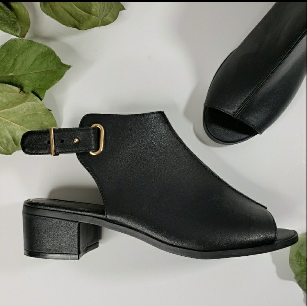 Top Shop Black Open Toe Sandals - Picture 8 of 8